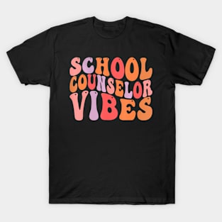 School Counselor Back to School Groovy Cute T-Shirt